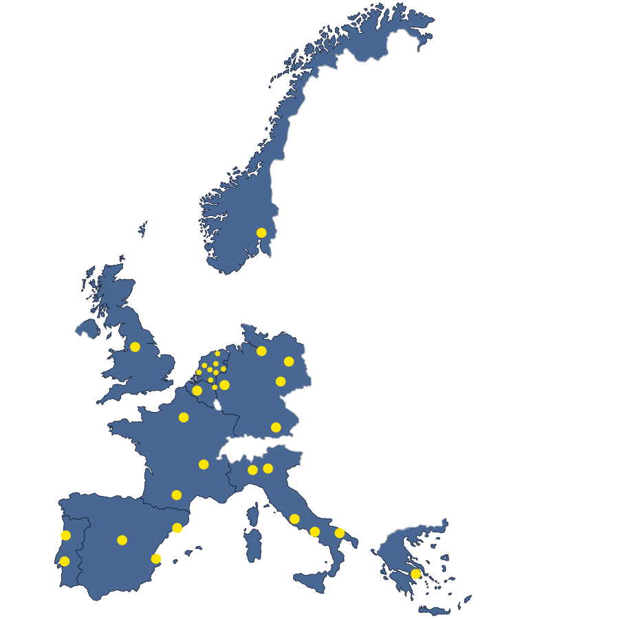 Europe office map
